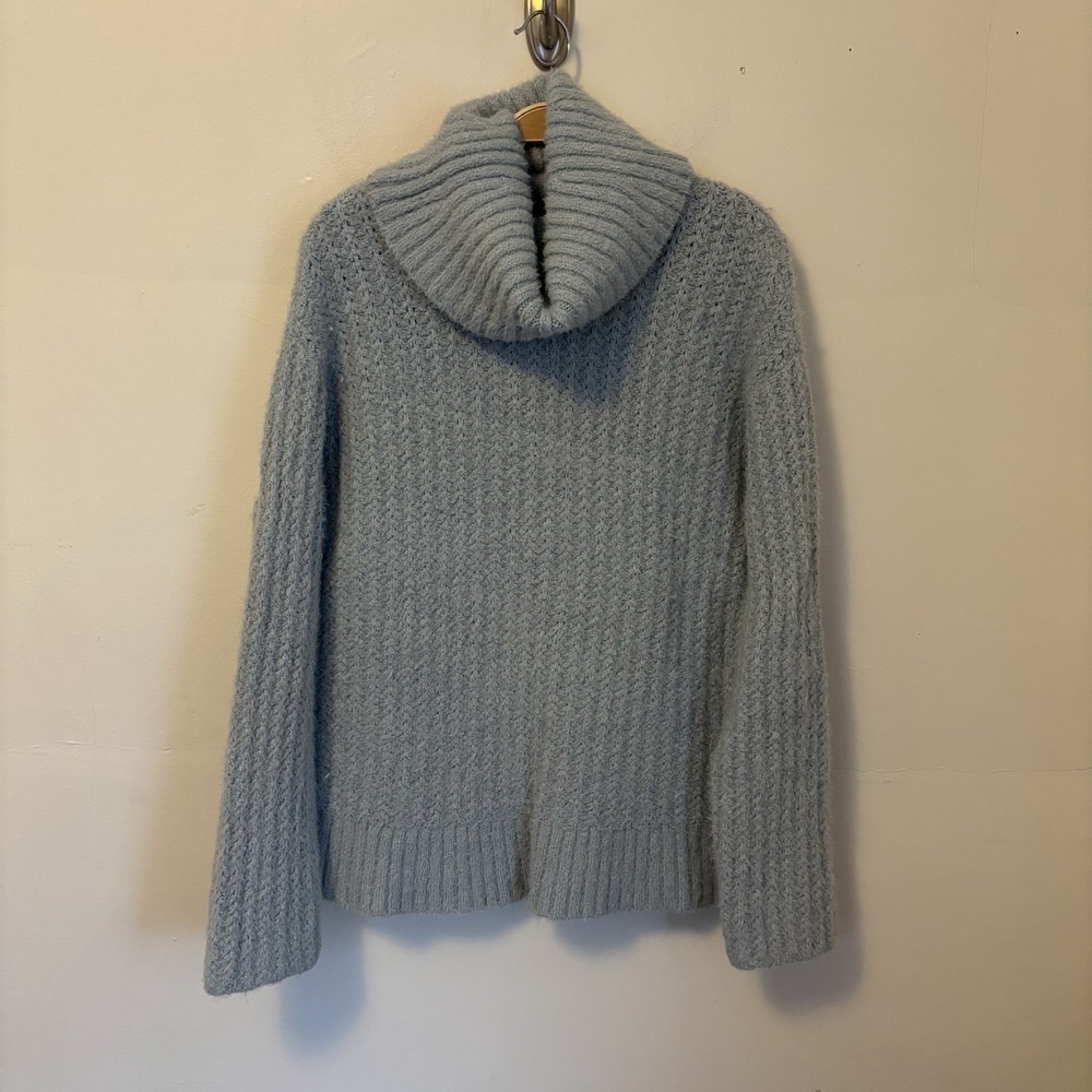 Maeve Anthropologie Turtleneck Pullover Chunky Sweater Oversized Preppy‎ Blue XS